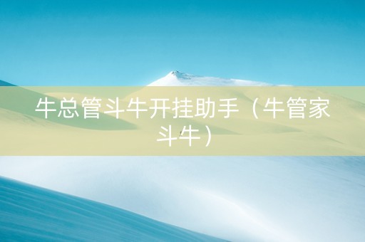 牛总管斗牛开挂助手（牛管家斗牛）