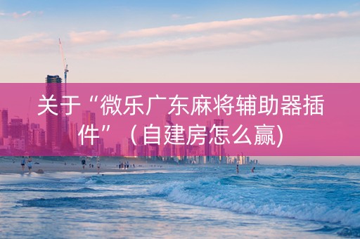 关于“微乐广东麻将辅助器插件”（自建房怎么赢)