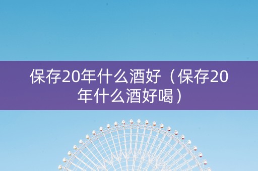 保存20年什么酒好（保存20年什么酒好喝）
