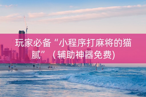 玩家必备“小程序打麻将的猫腻”（辅助神器免费)