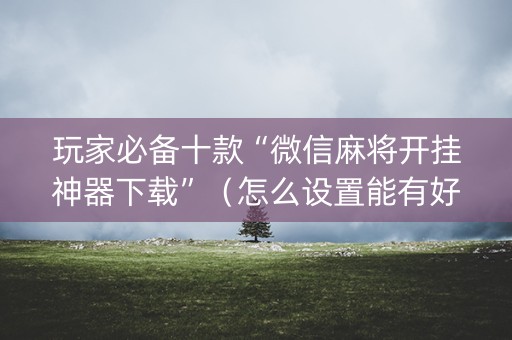 玩家必备十款“微信麻将开挂神器下载”（怎么设置能有好牌)