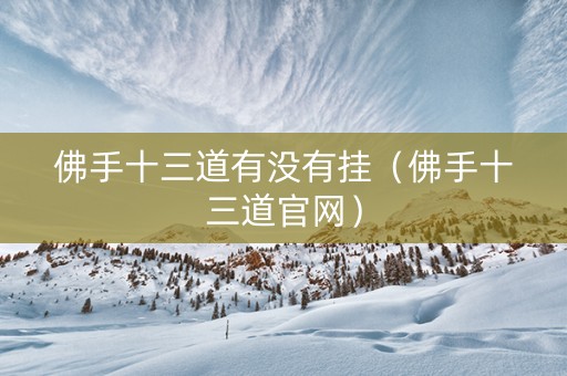 佛手十三道有没有挂（佛手十三道官网）
