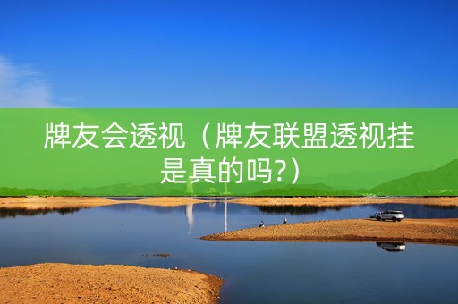 牌友会透视（牌友联盟透视挂是真的吗?）