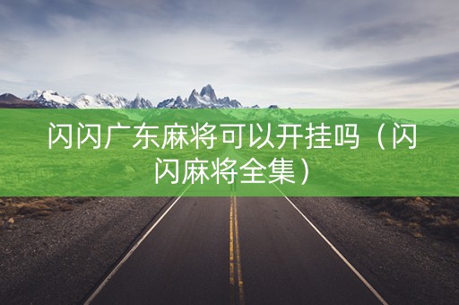 闪闪广东麻将可以开挂吗（闪闪麻将全集）