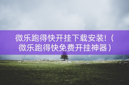微乐跑得快开挂下载安装!（微乐跑得快免费开挂神器）
