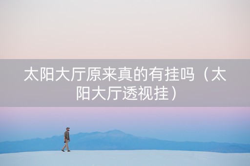 太阳大厅原来真的有挂吗（太阳大厅透视挂）