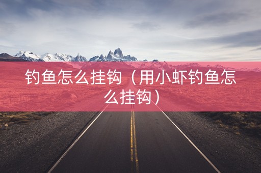 钓鱼怎么挂钩（用小虾钓鱼怎么挂钩）