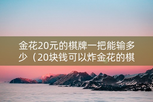 金花20元的棋牌一把能输多少（20块钱可以炸金花的棋牌）