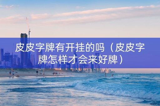 皮皮字牌有开挂的吗（皮皮字牌怎样才会来好牌）