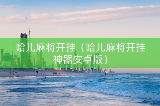 哈儿麻将开挂（哈儿麻将开挂神器安卓版）