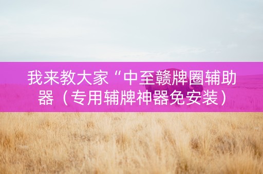 我来教大家“中至赣牌圈辅助器（专用辅牌神器免安装）