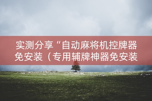 实测分享“自动麻将机控牌器免安装（专用辅牌神器免安装）