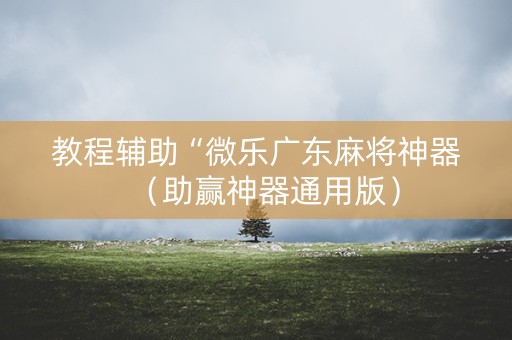 教程辅助“微乐广东麻将神器（助赢神器通用版）