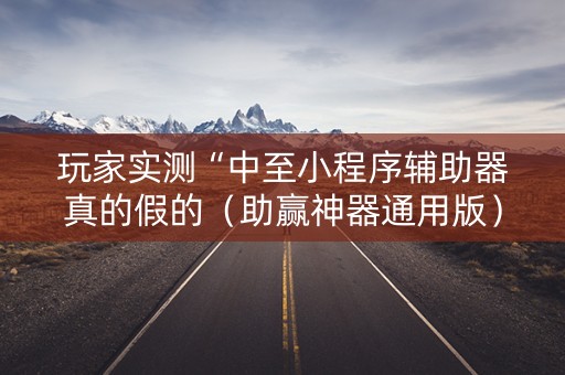 玩家实测“中至小程序辅助器真的假的（助赢神器通用版）