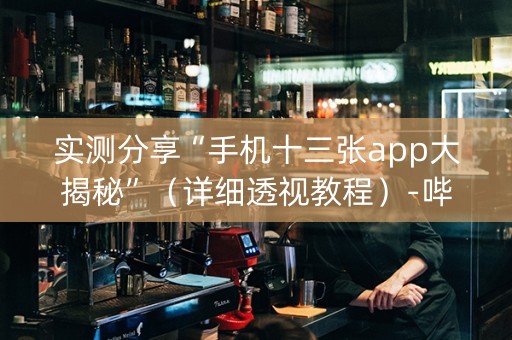 实测分享“手机十三张app大揭秘”（详细透视教程）-哔哩哔哩