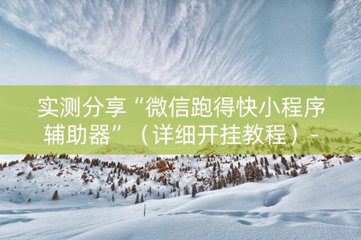 实测分享“微信跑得快小程序辅助器”（详细开挂教程）-哔哩哔哩