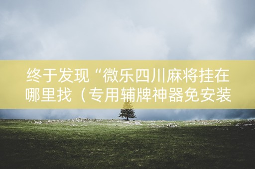 终于发现“微乐四川麻将挂在哪里找（专用辅牌神器免安装）