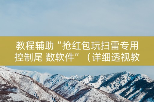 教程辅助“抢红包玩扫雷专用控制尾 数软件”（详细透视教程）-哔哩哔哩