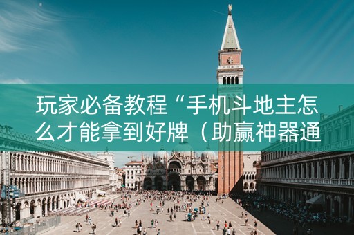 玩家必备教程“手机斗地主怎么才能拿到好牌（助赢神器通用版）