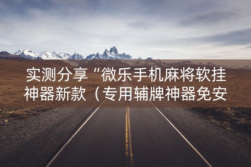 实测分享“微乐手机麻将软挂神器新款（专用辅牌神器免安装）