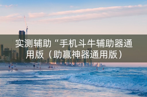 实测辅助“手机斗牛辅助器通用版（助赢神器通用版）
