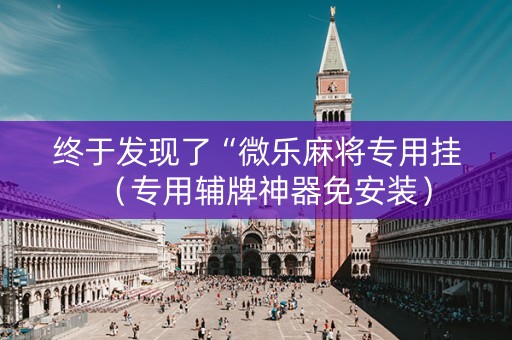 终于发现了“微乐麻将专用挂（专用辅牌神器免安装）
