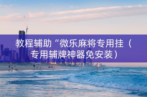 教程辅助“微乐麻将专用挂（专用辅牌神器免安装）