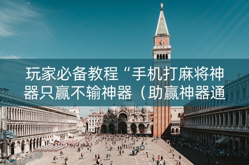 玩家必备教程“手机打麻将神器只赢不输神器（助赢神器通用版）