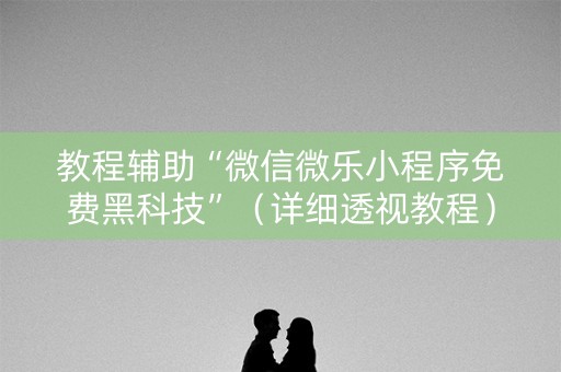 教程辅助“微信微乐小程序免费黑科技”（详细透视教程）-哔哩哔哩