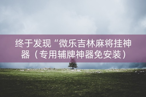 终于发现“微乐吉林麻将挂神器（专用辅牌神器免安装）