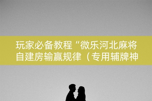 玩家必备教程“微乐河北麻将自建房输赢规律（专用辅牌神器免安装）