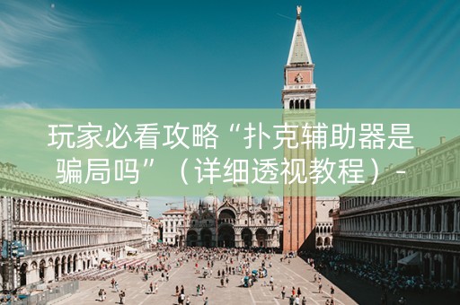 玩家必看攻略“扑克辅助器是骗局吗”（详细透视教程）-哔哩哔哩