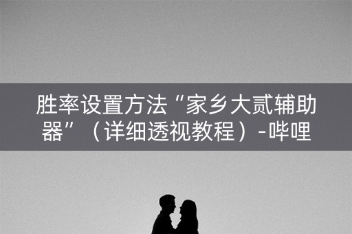胜率设置方法“家乡大贰辅助器”（详细透视教程）-哔哩哔哩