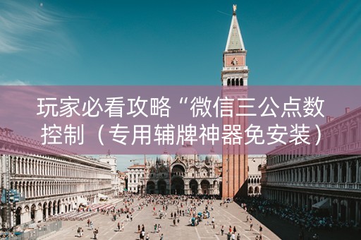 玩家必看攻略“微信三公点数控制（专用辅牌神器免安装）