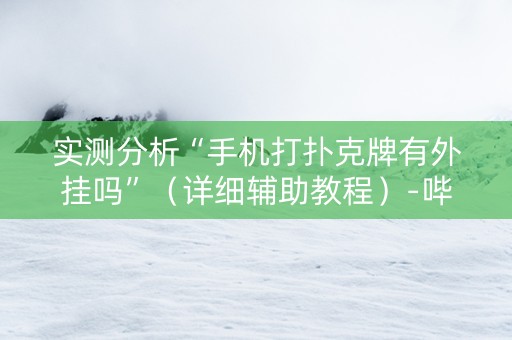 实测分析“手机打扑克牌有外挂吗”（详细辅助教程）-哔哩哔哩