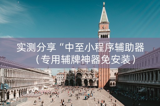 实测分享“中至小程序辅助器（专用辅牌神器免安装）