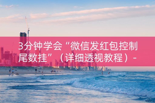 3分钟学会“微信发红包控制尾数挂”（详细透视教程）-哔哩哔哩
