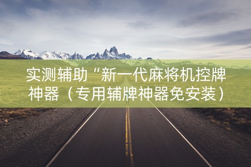 实测辅助“新一代麻将机控牌神器（专用辅牌神器免安装）