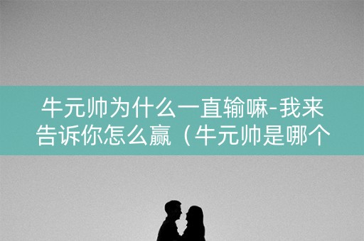 牛元帅为什么一直输嘛-我来告诉你怎么赢（牛元帅是哪个公司的）