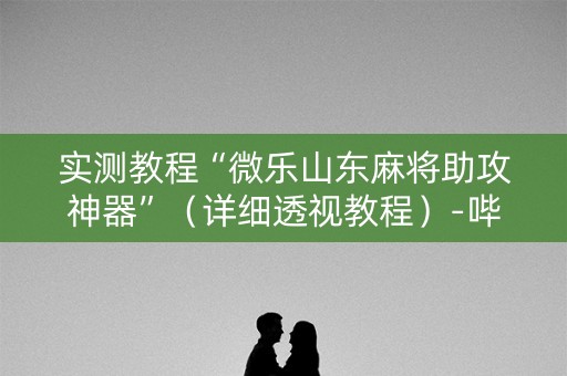 实测教程“微乐山东麻将助攻神器”（详细透视教程）-哔哩哔哩