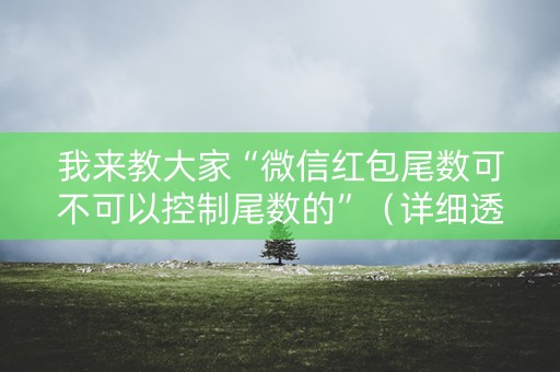 我来教大家“微信红包尾数可不可以控制尾数的”（详细透视教程）-哔哩哔哩