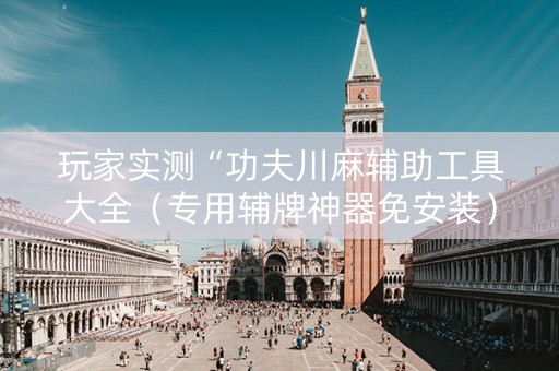 玩家实测“功夫川麻辅助工具大全（专用辅牌神器免安装）
