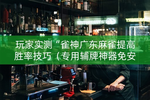 玩家实测“雀神广东麻雀提高胜率技巧（专用辅牌神器免安装）