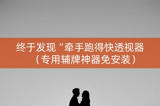 终于发现“牵手跑得快透视器（专用辅牌神器免安装）