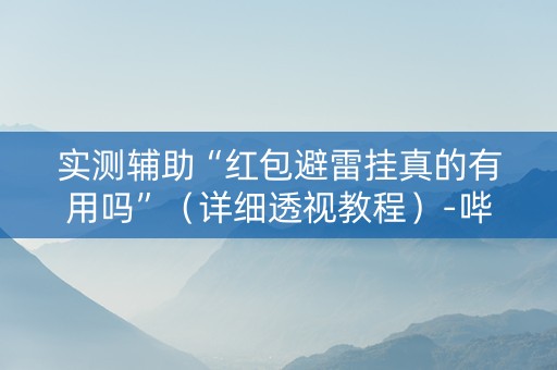 实测辅助“红包避雷挂真的有用吗”（详细透视教程）-哔哩哔哩