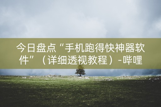 今日盘点“手机跑得快神器软件”（详细透视教程）-哔哩哔哩