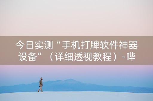 今日实测“手机打牌软件神器设备”（详细透视教程）-哔哩哔哩
