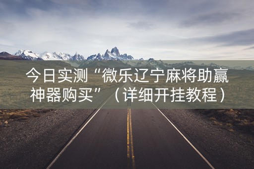 今日实测“微乐辽宁麻将助赢神器购买”（详细开挂教程）-哔哩哔哩