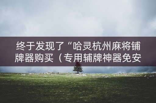 终于发现了“哈灵杭州麻将铺牌器购买（专用辅牌神器免安装）