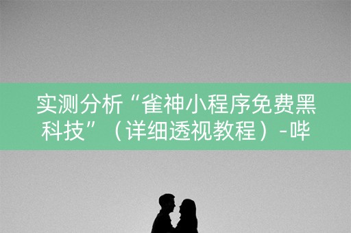 实测分析“雀神小程序免费黑科技”（详细透视教程）-哔哩哔哩